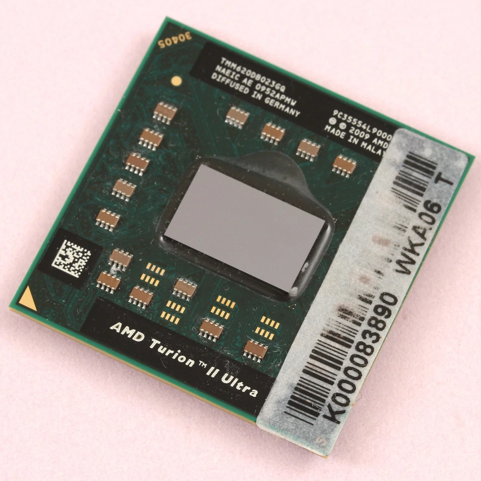 AMD Turion II Ultra 2.5Ghz Dual Core Mobile CPU Socket S1g3 TMM620DBO23GQ - Image 1 of 3
