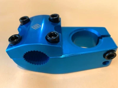 Vástago de bicicleta BMX AZUL para manillar de 22,2 mm x tubo de dirección de 28,6 mm Foto 1 de 3