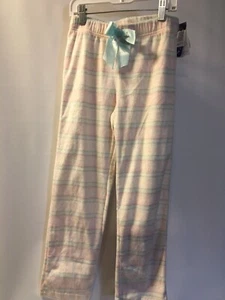 Max and Olivia Girls pink and aqua striped Pajama Pants Size M (7/8) D5 - Picture 1 of 4