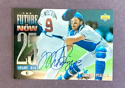 迈克·皮亚扎亲笔签名 1994 年 UPPER DECK 卡个人-EX! 免运费 — 第 1/3 张图片