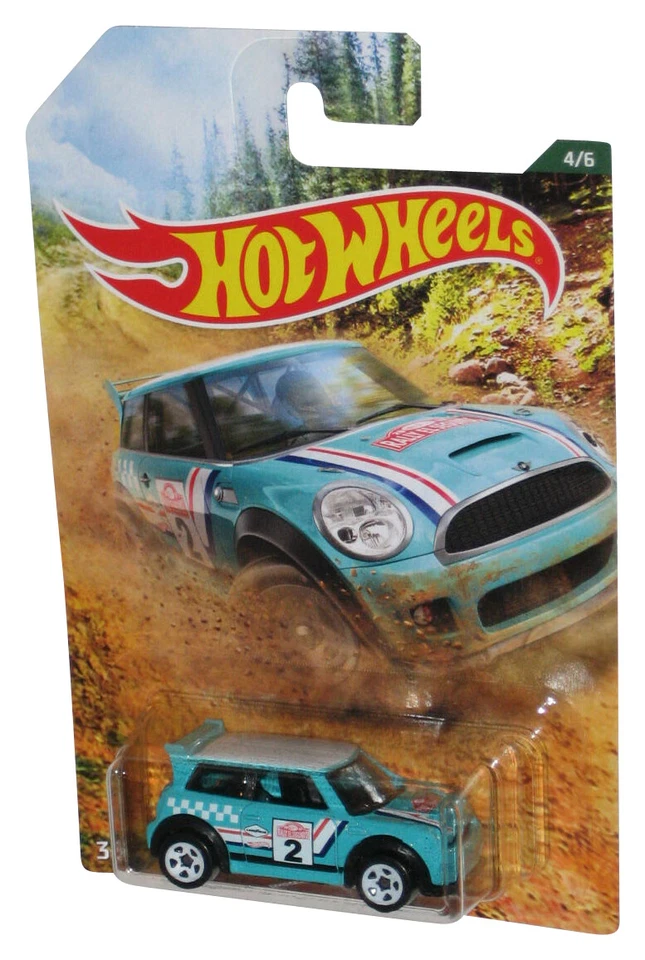 Voiture Jouet Hot Wheels Mini Cooper S Challenge (2018) Aqua Blue 4/6 - Photo 1/1