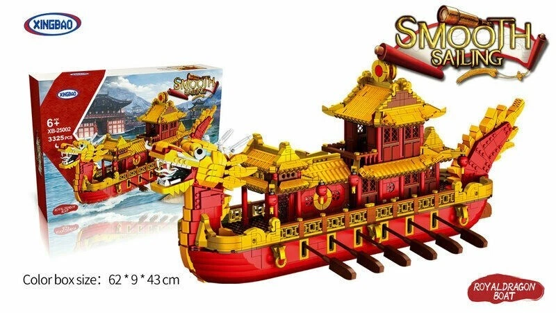 XINGBAO The Chinese Royal Dragon Boat Building Block Set 3,325 PCS (25002) New - Image 1 of 4