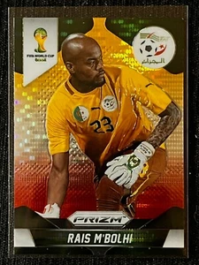 PRIZM CARD PANINI WORLD CUP BRASIL 2014 RAIS M'BOLHI ALGERIE # 1 BLUE RED RARE  - Photo 1/2