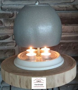 Teelichtofen-Teelichtheizung - Kugel Beton-Weiß-Glitzer ø20cm + 20 Teelichter !! - Bild 1 von 1