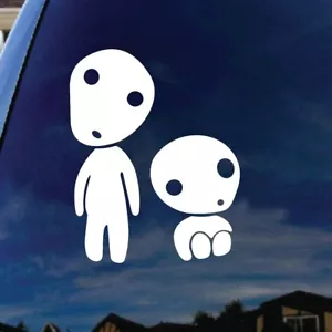 Princess Ghibli Mononoke Tree Spirits Car Window Vinyl Decal Sticker 5" Tall - Picture 1 of 1