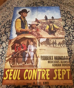 NUR GEGEN SIEBEN / WESTERN SPAGHETTI / 1965 / ROBERT HUNDAR / KINOPLAKAT 80X120 - Bild 1 von 1