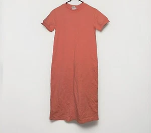 Hot Cotton By Marc Ware Orange Short Sleeve Long Rolled Neck Sweatshirt Dress S - Picture 1 of 5