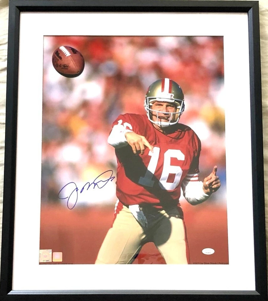 Joe Montana signed autographed 49ers 16x20 poster size photo matted framed (JSA) - Image 1 of 1