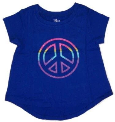 The Childrens Place Little Girls Short Sleeve T-Shirt  NWT Size  4   Navy - Image 1 of 2