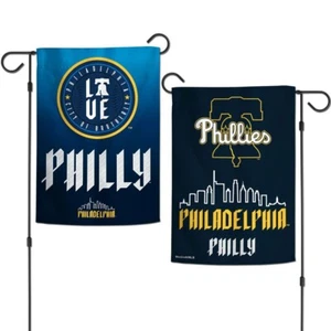 PHILADELPHIA PHILLIES CITY CONNECT 12"X18" 2-SIDED GARDEN FLAG WINCRAFT 👀 - Picture 1 of 1
