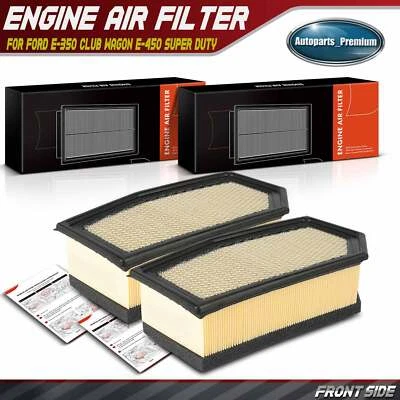 2x Engine Air Filter for Ford E-350 Club Wagon 04-05 E-350 450 Super Duty 04-10 - Image 1 of 4