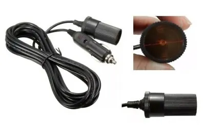 12v/24v 5m Car Cigarette Cigar Lighter Extension Cable Socket Lead Cord Adapter • 7.33€