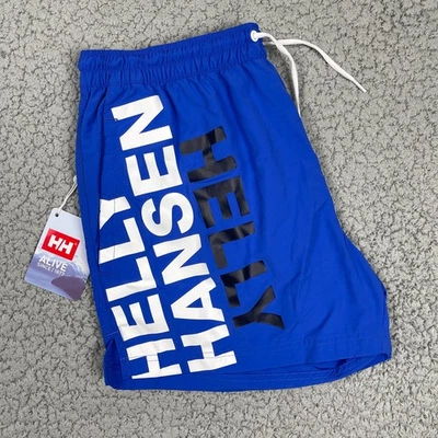 Helly Hansen Sailing Swim Trunks Mens Large Logo Spellout  Royal Blue - Image 1 of 4