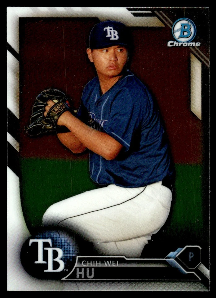 2016 Bowman Draft Picks & Prospects Chrome Chih-Wei Hu Tampa Bay Rays #BDC-147 - Image 1 of 2