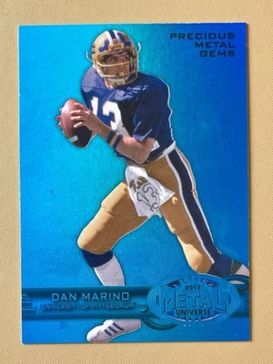 2012 FLEER RETRO - 金属 UNIVERSE - 珍贵金属宝石 DAN MARINO 卡 # 25/50 — 第 1/4 张图片