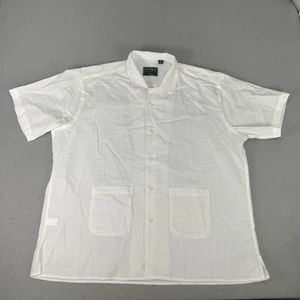 Camicia Gitman Bros vintage Seersucker uomo XL bianca con bottoni manica corta USA - Foto 1 di 14