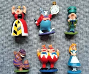 ALICE IN WONDERLAND- "6 PIECE FIGURE SET" -PVC- NEXT DAY SHIPPING - Picture 1 of 12