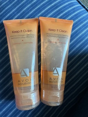 2 Avon Keep It Clean Cleanser 6.7 fl oz NOS – Gentle Vitamin Face Wash RARE - Image 1 of 4