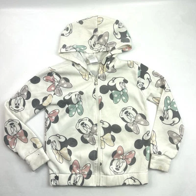 Jaqueta com capuz Disney Minnie Mouse toda Minnie bege com zíper meninas tamanho 12 - Imagem 1 de 4