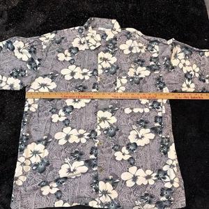 Vintage OP Ocean Pacific Sport Mens Sz XXL  Shirt Hawaiian Reverse Print Floral - Picture 1 of 6
