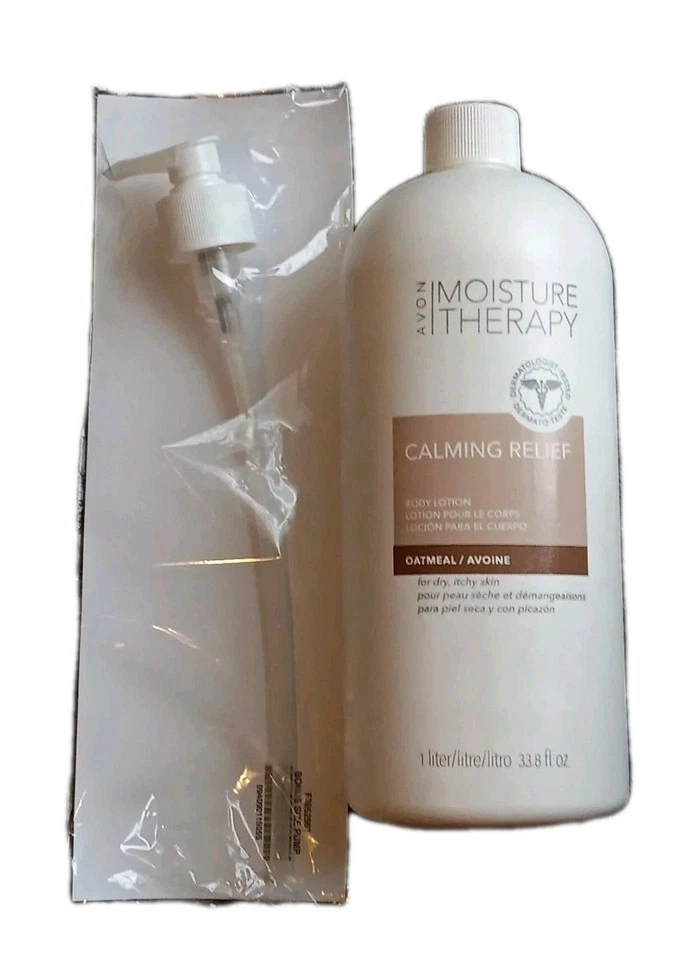 Loción corporal de alivio calmante de tamaño extra Moisture Therapy 33,8 fl oz SELLADA y bomba  Foto 1 de 4
