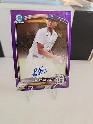 2025 Bowman Chrome Chris Rodriguez  MOJO Numbered Auto /199 BMA-CR - Image 1 of 2