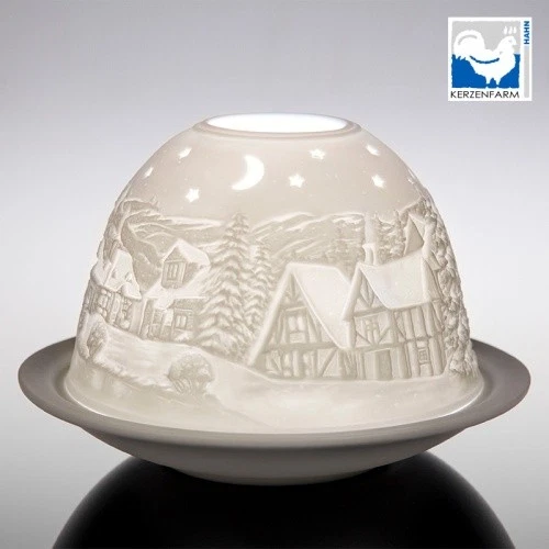Dome-Light Winterzeit Dome Light Teelicht Windlicht Porzellan Teelichthalter - Bild 1 von 1