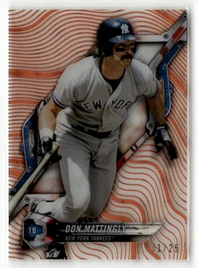 2018 Topps High Tek #HT-DM Don Mattingly Orange Magma Diffractor #'d 1/25 - Picture 1 of 2