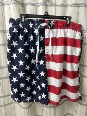 Bañador Pantalones Cortos Faded Glory Bandera Americana Para Hombres 2XL 44-46 Julio Foto 1 de 4