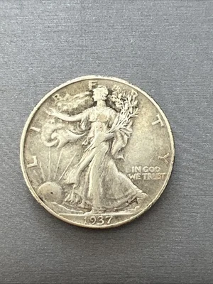 1937 Walking Liberty Half Dollar – 90% Silver - #1444 - Image 1 of 4