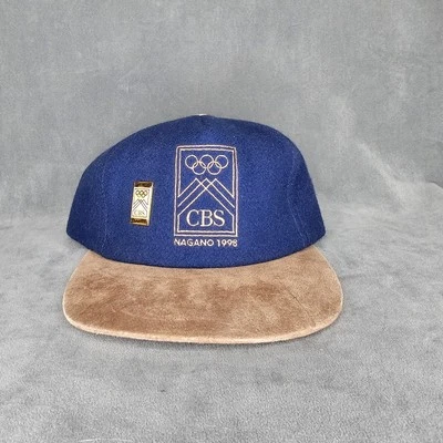 De colección Sombrero de Lana y Cuero 1998 Nagano Juegos Olímpicos CBS Deportes Coleccionable Z Foto 1 de 4