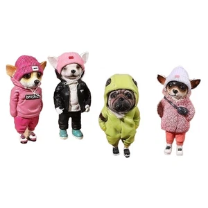 1X (Estatua de perro de pie de resina personificación Chihuahua SharPei Dog8405 - Imagen 1 de 7