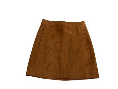 Minifalda de gamuza sintética J Crew marrón camel tostado talla 0 Foto 1 de 4