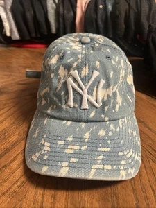 Sombrero de mezclilla vintage Y2K American Needle para hombre New York Yankees papá correa ajustable - Imagen 1 de 8