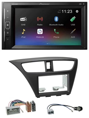 Pioneer DAB MP3 2DIN Bluetooth USB Autoradio für Honda Civic Hatchback ab 12 - Bild 1 von 4