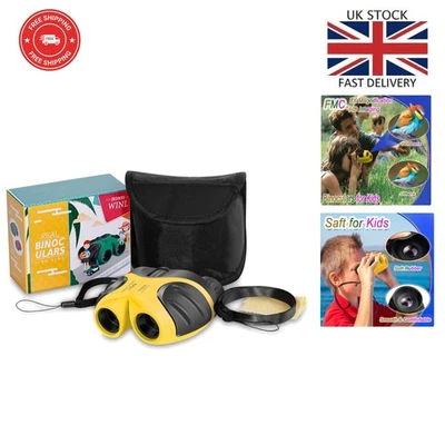 Durable 8X Yellow Binoculars for Children - Perfect for Bird Watching Fun - Image 1 of 4