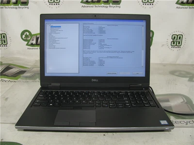 Dell Precision 7540 Laptop i7-9850H 2.6GHz 16GB RAM 256GB SSD Windows COA - Image 1 of 4