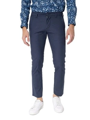Pantaloni Blooker Maneskin cotone smerigliato streetch Blu Made in Italy - Immagine 1 di 4