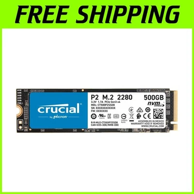 P2 Series 500GB NVMe PCIe M.2 SSD - Ideal for Gamers and Professionals - Image 1 of 4