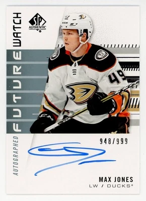 2019-20 SP Authentic NHL #185 Max Jones Future Watch Auto /999 - Image 1 of 2