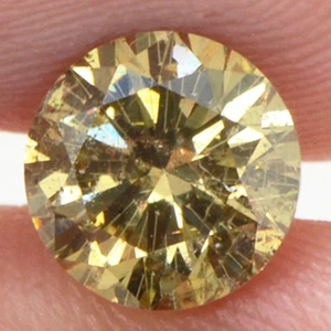 Round Diamond Fancy Yellowish Brown SI1 Certified Natural Enhanced 1.07 Carat - Picture 1 of 9