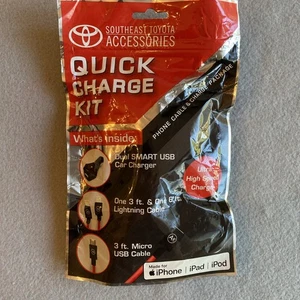 Toyota Quick Charge Kit Accessories For iPhone, iPad & iPod OEM Part 00016-00227 - Picture 1 of 4