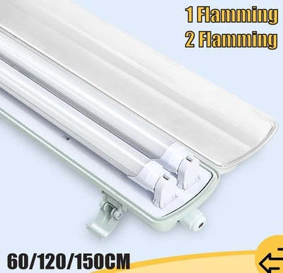 Lámpara LED para habitación húmeda lámpara de bañera 60/120/150 cm T8 tubo lámpara tubo fluorescente - Imagen 1 de 4
