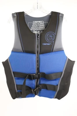 Chaleco salvavidas de neopreno con espalda en V O'Brien para hombre - adulto XL negro/azul Foto 1 de 4