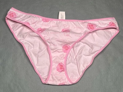 RARE VINTAGE Y2K VICTORIAS SECRET PINK ORIGINAL BIKINI PANTY COLLECTOR ROSE NEW - Image 1 of 4
