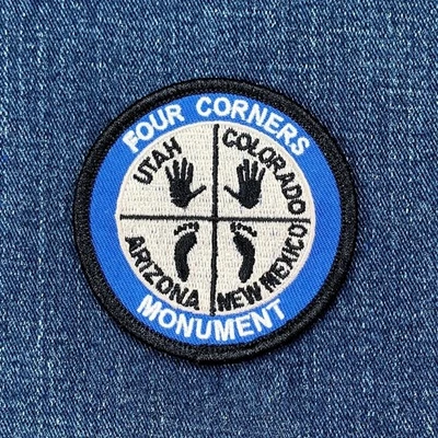 Four Corners Monument Patch - Embroidered Utah Colorado Arizona New Mexico Badge - Image 1 of 2