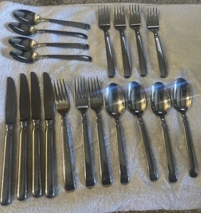 19 Pc JA Henckels EARL Stainless Mixed Flatware Knives Teaspoons Forks - Picture 1 of 7