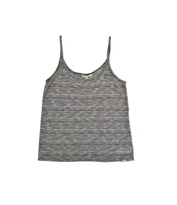 Camiseta sin mangas Obey SIENNA blanca azul a rayas semi transparente con correa de espagueti Cami Junior Foto 1 de 4