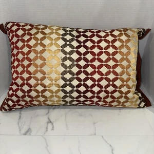 Pier 1 One Decorative Throw Pillow.18 x 12" Textured Link Pattern - Picture 1 of 7