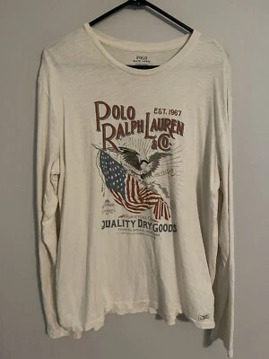 Polo Ralph Lauren Prosperidad y Libertad Ropa Exterior L/S Camiseta - Para Hombre L Foto 1 de 4